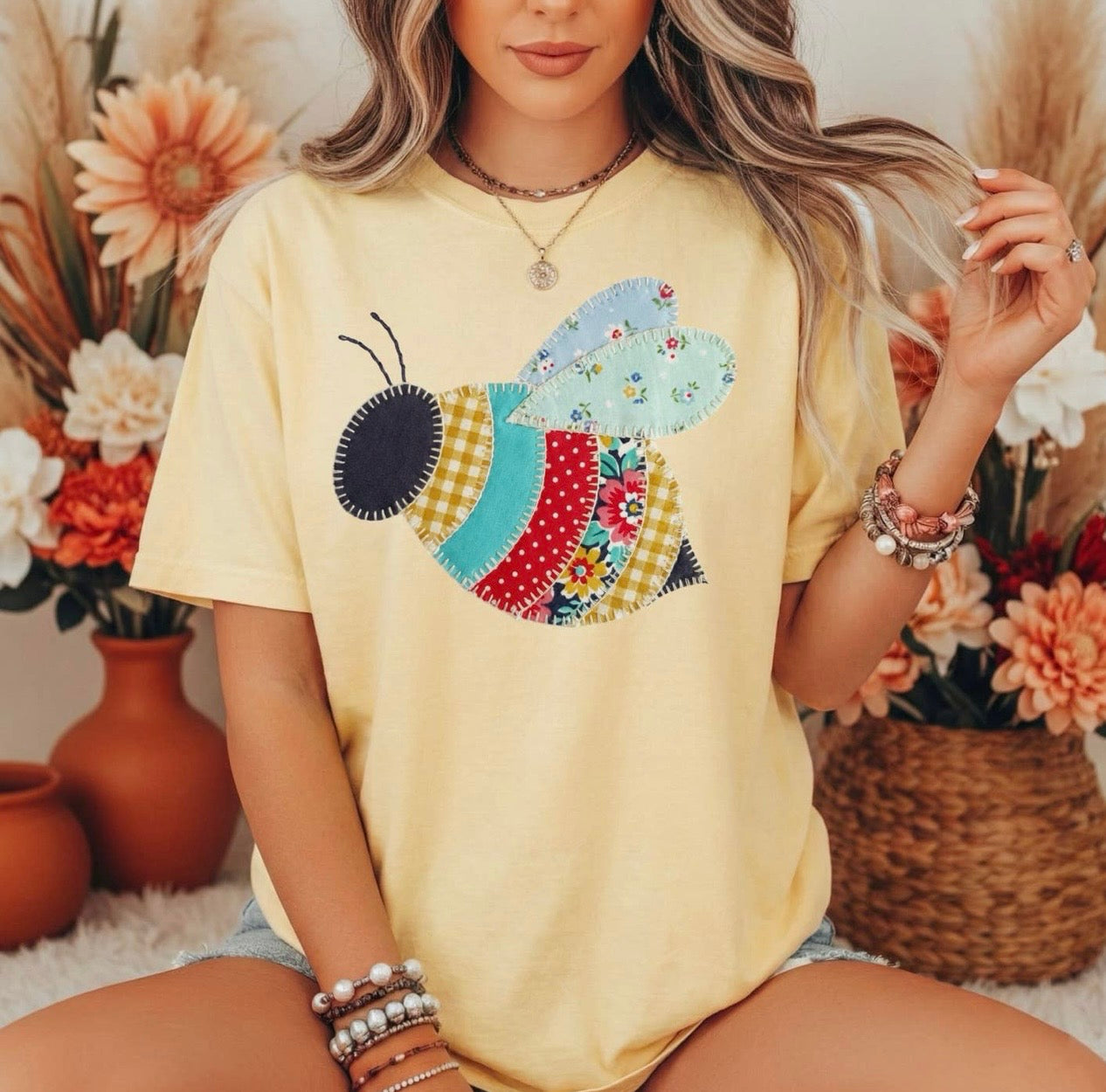Stitched in Honey tee